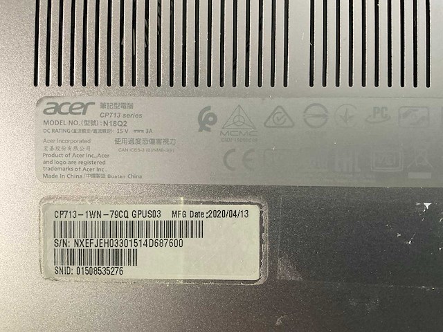 Acer spin 13.5”, core(tm) i7 8th gen, 8 gb ram, 128 gb ssd chromebooks (5x) - afbeelding 3 van  14