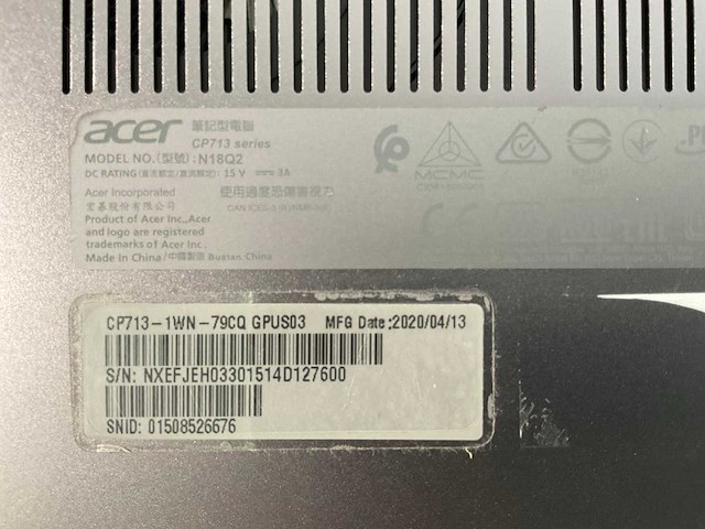 Acer spin 13.5”, core(tm) i7 8th gen, 8 gb ram, 128 gb ssd chromebooks (5x) - afbeelding 4 van  14