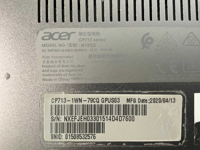 Acer spin 13.5”, core(tm) i7 8th gen, 8 gb ram, 128 gb ssd chromebooks (5x) - afbeelding 5 van  14