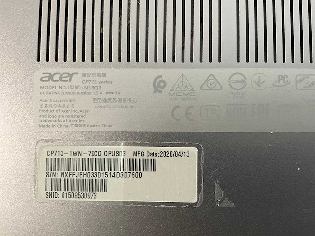 Acer spin 13.5”, core(tm) i7 8th gen, 8 gb ram, 128 gb ssd chromebooks (5x) - afbeelding 3 van  15
