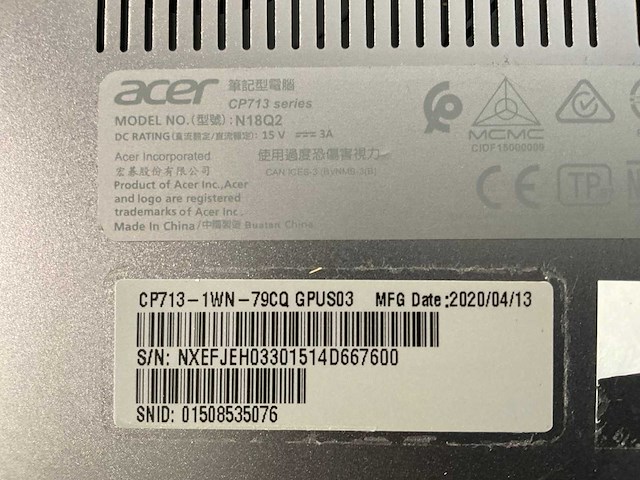 Acer spin 13.5”, core(tm) i7 8th gen, 8 gb ram, 128 gb ssd chromebooks (5x) - afbeelding 4 van  15