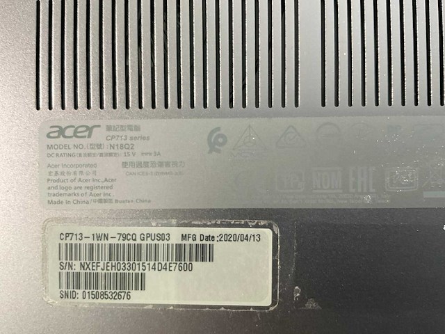 Acer spin 13.5”, core(tm) i7 8th gen, 8 gb ram, 128 gb ssd chromebooks (5x) - afbeelding 5 van  15
