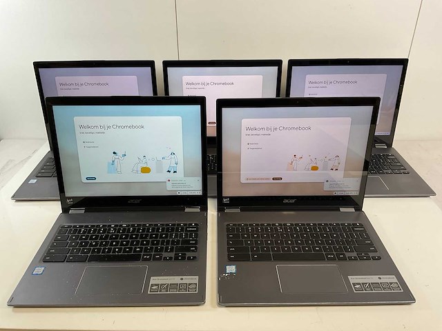 Acer spin cp713 13.5”, core(tm) i5 8th gen, 8 gb ram, 64 gb ssd chromebooks (5x) - afbeelding 1 van  7