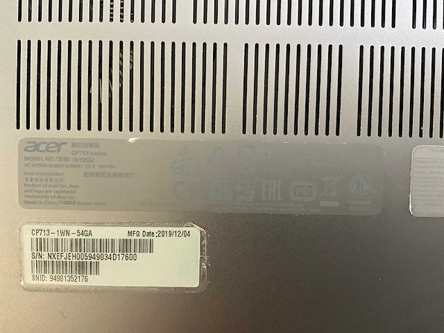 Acer spin cp713 13.5”, core(tm) i5 8th gen, 8 gb ram, 64 gb ssd chromebooks (5x) - afbeelding 3 van  11