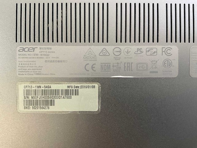 Acer spin cp713 13.5”, core(tm) i5 8th gen, 8 gb ram, 64 gb ssd chromebooks (5x) - afbeelding 10 van  11