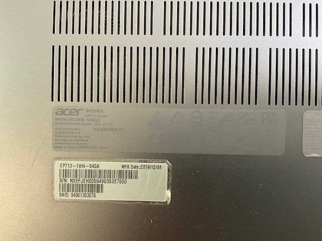 Acer spin cp713 13.5”, core(tm) i5 8th gen, 8 gb ram, 64 gb ssd chromebooks (5x) - afbeelding 11 van  11