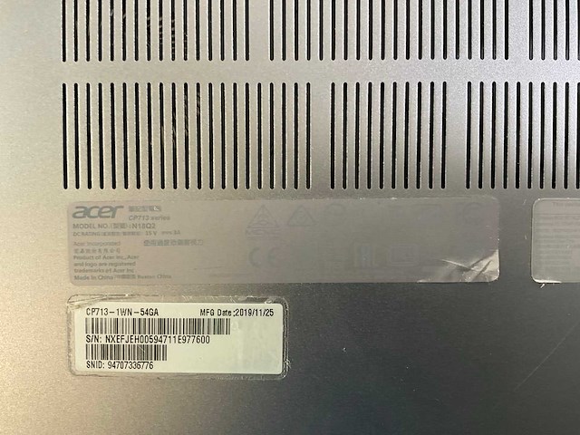 Acer spin cp713 13.5”, core(tm) i5 8th gen, 8 gb ram, 64 gb ssd chromebooks (5x) - afbeelding 2 van  5