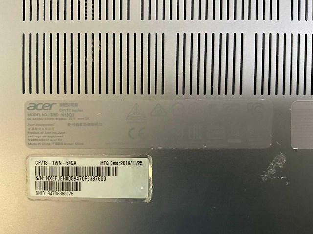 Acer spin cp713 13.5”, core(tm) i5 8th gen, 8 gb ram, 64 gb ssd chromebooks (5x) - afbeelding 3 van  14