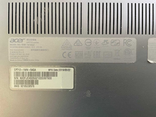 Acer spin cp713 13.5”, core(tm) i5 8th gen, 8 gb ram, 64 gb ssd chromebooks (5x) - afbeelding 14 van  14