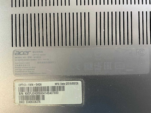 Acer spin cp713 13.5”, core(tm) i5 8th gen, 8 gb ram, 64 gb ssd chromebooks (5x) - afbeelding 4 van  13