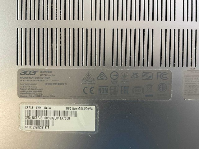 Acer spin cp713 13.5”, core(tm) i5 8th gen, 8 gb ram, 64 gb ssd chromebooks (5x) - afbeelding 5 van  13