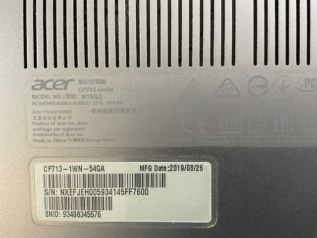 Acer spin cp713 13.5”, core(tm) i5 8th gen, 8 gb ram, 64 gb ssd chromebooks (5x) - afbeelding 3 van  13