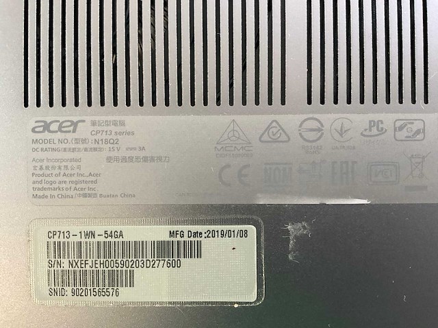 Acer spin cp713 13.5”, core(tm) i5 8th gen, 8 gb ram, 64 gb ssd chromebooks (5x) - afbeelding 3 van  13