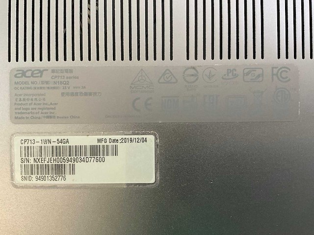 Acer spin cp713 13.5”, core(tm) i5 8th gen, 8 gb ram, 64 gb ssd chromebooks (5x) - afbeelding 13 van  13