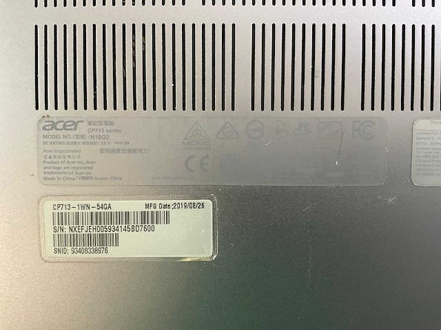 Acer spin cp713 13.5”, core(tm) i5 8th gen, 8 gb ram, 64 gb ssd chromebooks (5x) - afbeelding 2 van  14