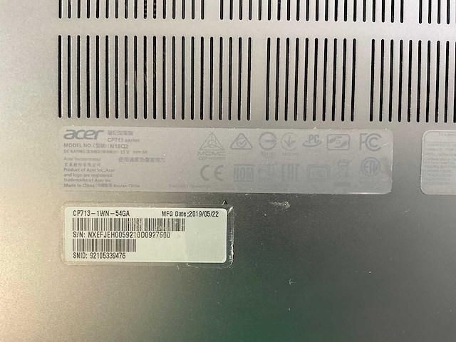 Acer spin cp713 13.5”, core(tm) i5 8th gen, 8 gb ram, 64 gb ssd chromebooks (5x) - afbeelding 5 van  14
