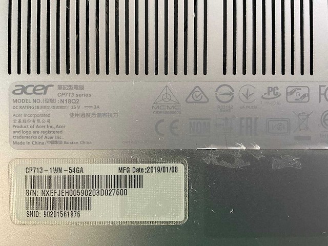 Acer spin cp713 13.5”, core(tm) i5 8th gen, 8 gb ram, 64 gb ssd chromebooks (5x) - afbeelding 3 van  13