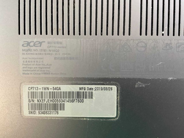 Acer spin cp713 13.5”, core(tm) i5 8th gen, 8 gb ram, 64 gb ssd chromebooks (5x) - afbeelding 5 van  13