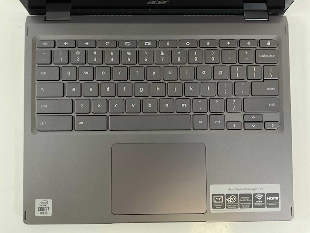 Acer spin cp713 13.5”, core(tm) i7 10th gen, 16 gb ram, 128 gb ssd chromebooks (3x) - afbeelding 9 van  19