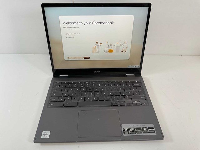 Acer spin cp713 13.5”, core(tm) i7 10th gen, 16 gb ram, 128 gb ssd chromebooks (3x) - afbeelding 10 van  19