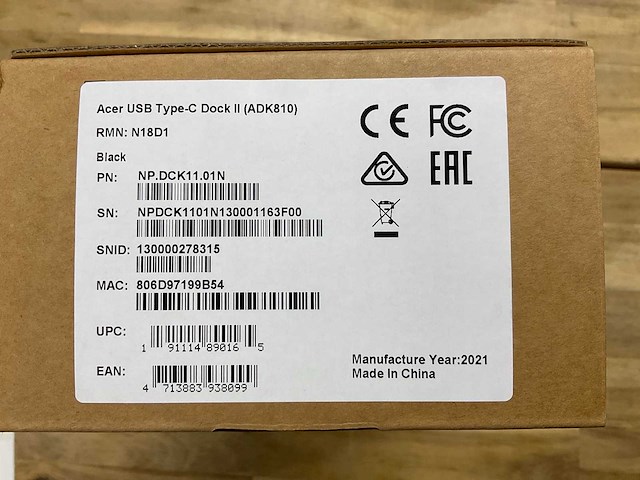 Acer usb-type c dock ii dockingstation - afbeelding 2 van  2