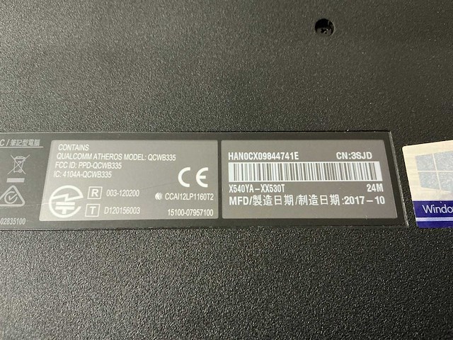 Acer x540y laptop - afbeelding 7 van  7