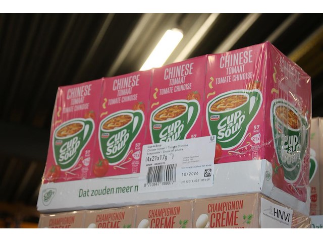 Acht dozen cup-a-soup champignon creme en chinese tomaat. - afbeelding 3 van  3