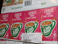 Acht dozen cup-a-soup champignon creme en chinese tomaat. - afbeelding 3 van  3