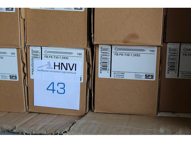 Acht dozen schroeven sfs fb-fk-t30-7,5x92 mm. - afbeelding 2 van  2