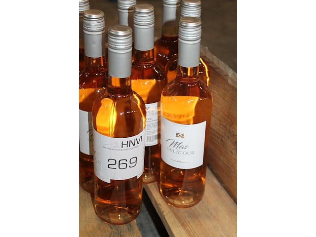 Acht flessen rose wijn mas delatour pays d'oc. - afbeelding 1 van  3