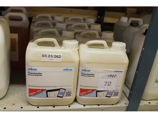 Acht jerrycans a 5l universele dispersie kiehl thermodur. - afbeelding 1 van  3