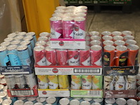 Acht verpakkingen mixdranken w.o. bacardi, malibu, passoa en captain morgan. tht vnl. 2026. totaal 108 blik... - afbeelding 1 van  2