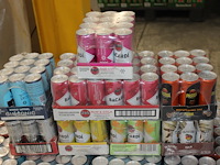 Acht verpakkingen mixdranken w.o. bacardi, malibu, passoa en captain morgan. tht vnl. 2026. totaal 108 blik... - afbeelding 1 van  2