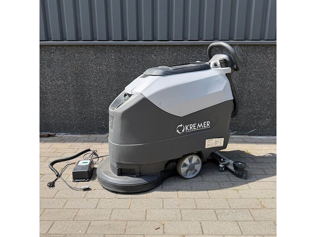 Achterloop schrob- zuigmachine, kremer, scrubber kr-fl50a, grijs, nieuwe batterijen - afbeelding 1 van  9