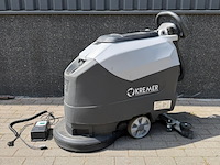 Achterloop schrob- zuigmachine, kremer, scrubber kr-fl50a, grijs, nieuwe batterijen
