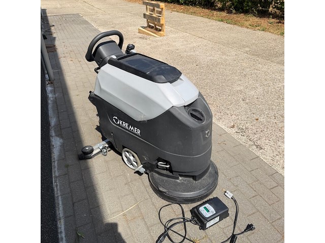 Achterloop schrob- zuigmachine, kremer, scrubber kr-fl50a, grijs, nieuwe batterijen - afbeelding 3 van  9