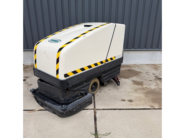 Achterloop schrob- zuigmachine, tennant, 480, wit/zwart - afbeelding 1 van  8