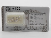 Achtkant geslepen diamanten, totaal 1,01 karaats (vvs-vs)