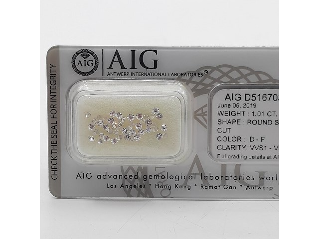 Achtkant geslepen diamanten, totaal 1,01 karaats (vvs-vs) - afbeelding 2 van  8