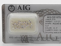 Achtkant geslepen diamanten, totaal 1,01 karaats (vvs-vs) - afbeelding 2 van  8