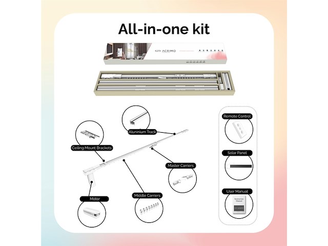 Acrimo gemotoriseerde gordijnrail intelligente railset - afbeelding 4 van  5