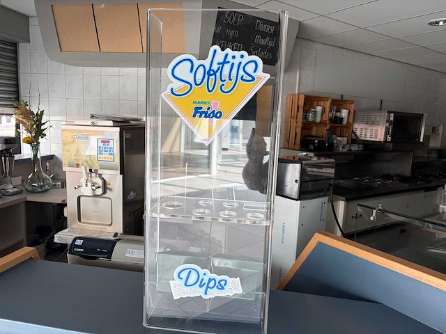 Acryl display kast voor ijshoorns en toppings - afbeelding 1 van  4