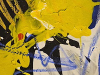 Acryl en krijt afbeelding, peter klashorst, "night club noir", 2017 - afbeelding 2 van  3