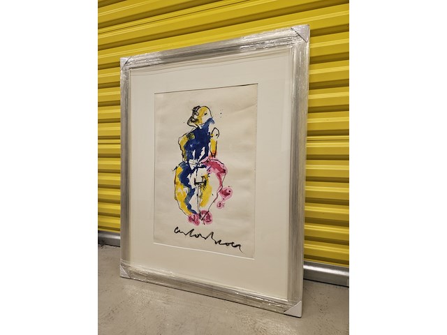Acryl houtskool schilderij, anton heyboer - afbeelding 1 van  4