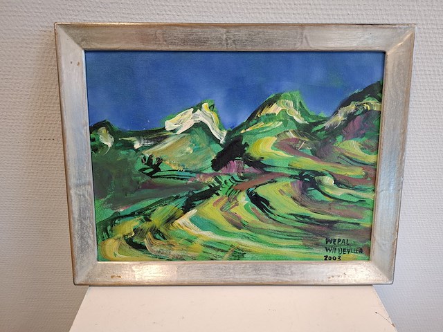 Acryl, maya wildevuur (1944-2023), nepal, 2003 - afbeelding 1 van  7