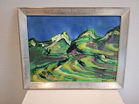 Acryl, maya wildevuur (1944-2023), nepal, 2003 - afbeelding 1 van  7