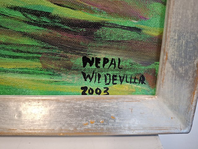 Acryl, maya wildevuur (1944-2023), nepal, 2003 - afbeelding 6 van  7