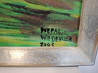 Acryl, maya wildevuur (1944-2023), nepal, 2003 - afbeelding 6 van  7