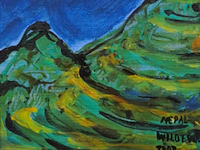 Acryl op canvas, maya wildevuur, nepal, 2000