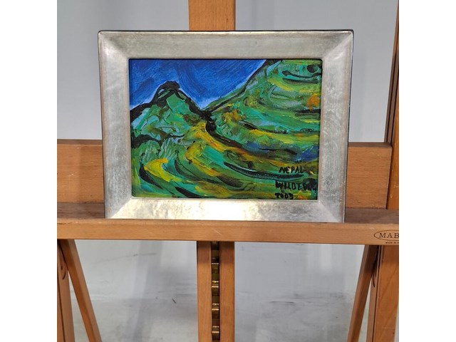 Acryl op canvas, maya wildevuur, nepal, 2000 - afbeelding 2 van  8